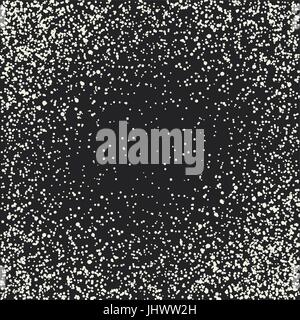 Abstract monochrome dotted background. White dots on black. With space for text Stock Vector