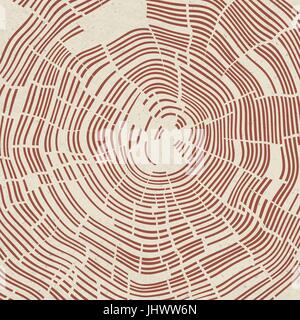 Happy Earth Day Logotype on Tree Rings Background. Template for Celebrating card Stock Vector