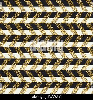 Golden chevron seamless pattern. Stock Vector
