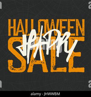 Halloween spider web background. HALLOWEEN SALE. With seamless spider web pattern background Stock Vector