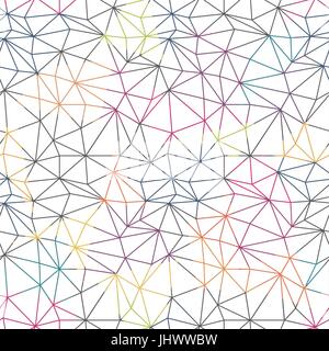 Wireframe Abstract Surface Seamless Pattern Stock Vector