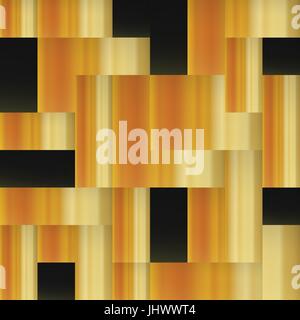 Golden squares. Abstract geometric golden seamless background Stock Vector