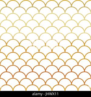 Fish Gold Scales Seamless Pattern Stock Vector