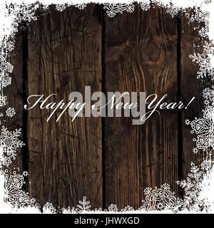 Happy Holidays Greeting Wood Snowflakes Weathered Brown Wood Stock Photo by  ©karenr 625482500