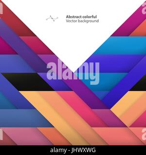Color Geometric Shapes. Abstract geometric colorful background. With space for text Stock Vector