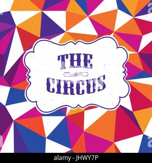 Vintage circus background. Triangles colorful pattern background. Stock Vector