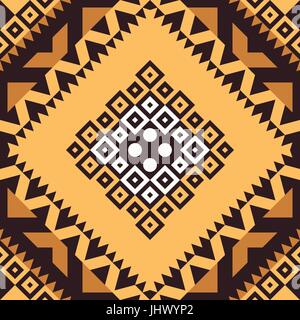 Ethnic Tribal Aztec Seamless Pattern. Geometric Ornamental illustration. Decorative Stylish Texture Stock Photo