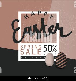Sale poster. Sale badge. Advertising card template. Retro textured old pink background. 50% off. Stock Vector
