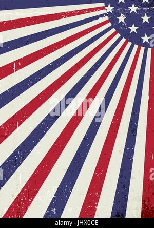 Grunge United States of America flag. Abstract American patriotic background. Vector grunge illustration Stock Vector