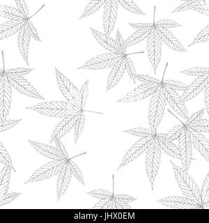 Cannabis leaf seamless pattern Stock Vector