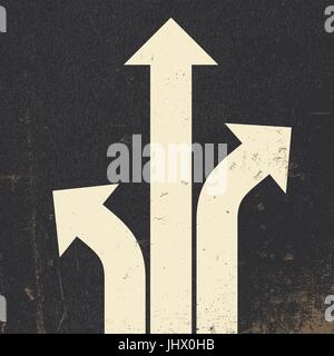 Vintage Success Concept. Growing arrows Illustration. Motion Up. Successful retro Background Stock Vector