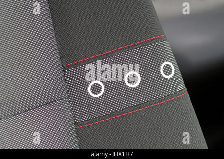 Fragment of car interior. Car seat texture close-up Stock Photo
