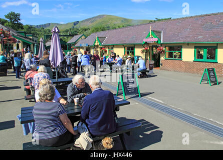 Snowdon Mountain railway, Llanberis, Gwynedd, Snowdonia, north Wales, UK Stock Photo