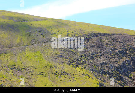 Snowdon Mountain railway, Llanberis, Gwynedd, Snowdonia, north Wales, UK Stock Photo