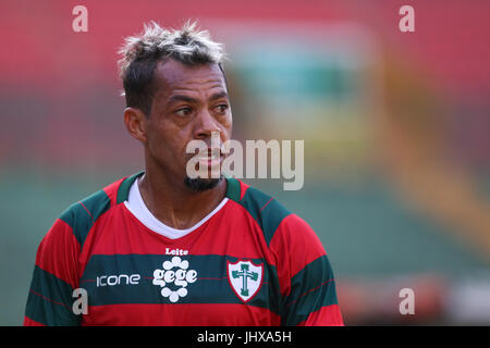 Campina Grande, Brazil. 15th Mar, 2020. Marcelinho Paraíba gives an  interview during a game between Perilima and Centro Sportivo Paraibano  (CSP), held this Sunday afternoon (15th) at the Ernani Sátyro stadium in