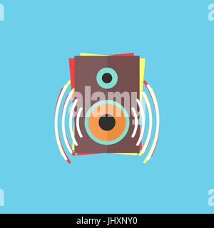 colorful audio speaker icon Stock Vector