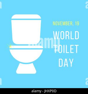 world day of the toilet bowl Stock Vector