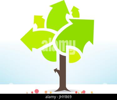 Business tree is fruitful Stock Vector