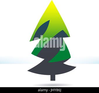 Fur-tree green icon Stock Vector