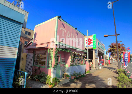 Fussa Base Side Street on Route 16 Alongside Yokota Air Base in Fussa city Tokyo Japan Stock Photo