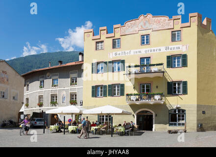 Glurns (Glorenza) in the Vinschgau, South Tirol, Italy - Village Glorenza, VInschgau, South Tyrol, Italy, Glurns (Glorenza) im Vinschgau, Südtirol, It Stock Photo
