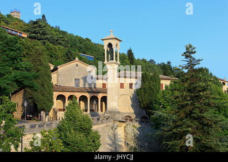 The Church and Convent of Saint Quirinus - San Quirino (1549) in San Marino Stock Photo
