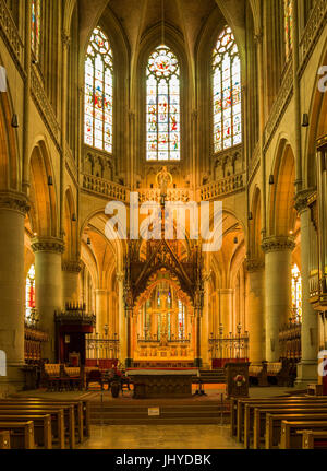 Altar in the Marien's cathedral, Linz, Upper Austria, Austria - altar, Saint Mary's Cathedral (Mariendom), Linz, Upper Austria, Austria, Altar im Mari Stock Photo