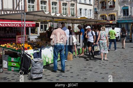 Market day in Honfleur Stock Photo