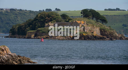 Drakes Island in Plymouth Sound, Devon, UK. Stock Photo