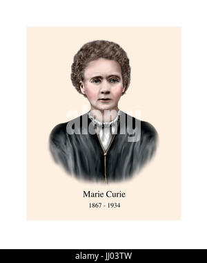 Marie Curie, 1867 - 1934, Polish born French Physicist, Chemist Stock Photo