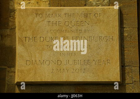 Queens diamond jubilee plaque,Crewkerne,somerset,UK