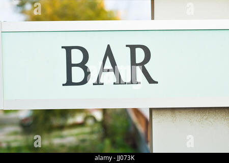 inscription bar sign Stock Photo