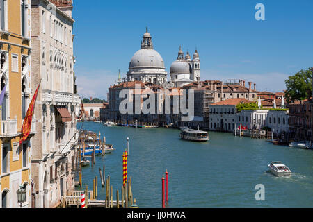 Canal grandee of the Ponte of dell' Accademia seen, Venice, Veneto, Italy - Grand Canal lakes from Ponte of dell' Accademia, Venice, Venetia, Italy, C Stock Photo