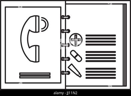 Medical address book Stock Vector