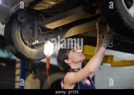 Working in car service Stock Photo