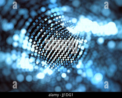 Blurred tech grid - abstract digitally generated image Stock Photo