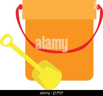 Isolated sand bucket and shovel Stock Vector