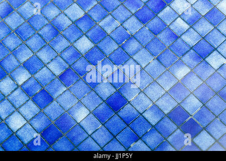 Blue tiles, swimming pool bottom. Stock Photo