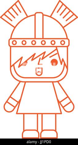 Avatar of a video game warrior Stock Vector
