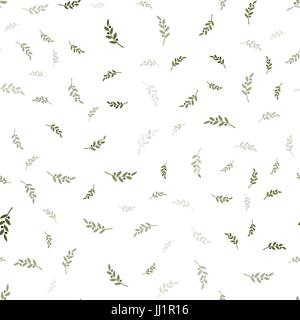 Olives branch vector seamless pattern. Green olive on white background. Stock Vector