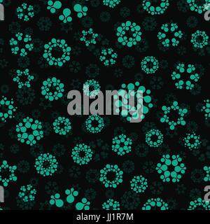 Abstract seamless circles design pattern unusual. Vector isolated repeatable round shapes background. Universe futuristic metaball dots wallpaper Stock Vector