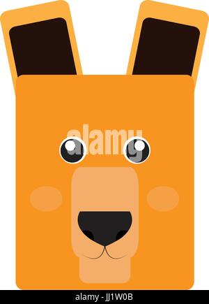 Isolated alpaca face Stock Vector