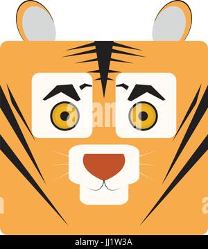 Isolated tiger face Stock Vector