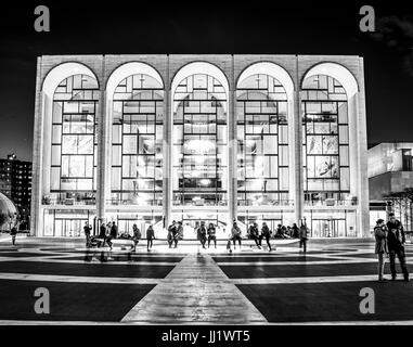 World famous Metropolitan Opera House at Lincoln Center New York - MANHATTAN / NEW YORK - APRIL 2, 2017 Stock Photo