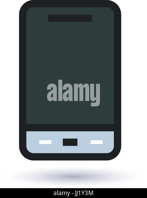 Mobile flat icon Stock Vector