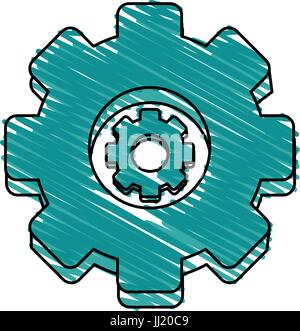 doodle gear industry process engine technology Stock Vector Image & Art ...