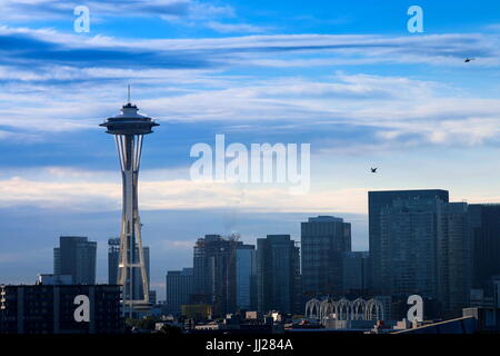 Seattle at daybreak Stock Photo