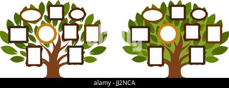 Family tree, genealogy icon or logo. Cartoon vector illustration Stock Vector