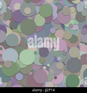 Abstract seamless chaotic circle background pattern - vector graphic design from dots Stock Vector