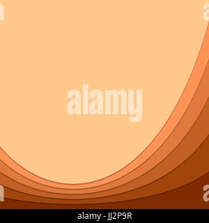 Wavy abstract background from layer stripes - vector document design with 3d shadow effect Stock Vector